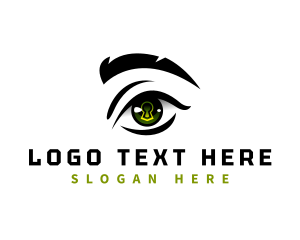 Privacy - Eye Keyhole Privacy logo design