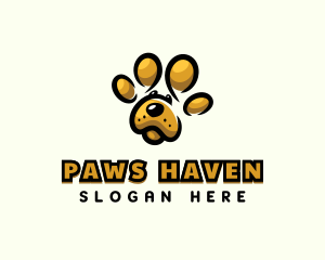 Dog Pet Paw logo design