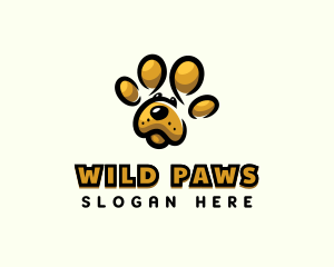 Dog Pet Paw logo design