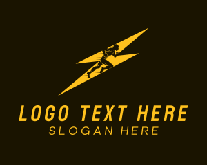 Yellow - Lightning Fast Athlete logo design