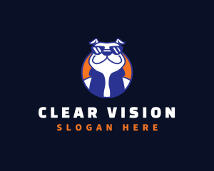 Glasses - Pitbull Glasses Dog Pet logo design