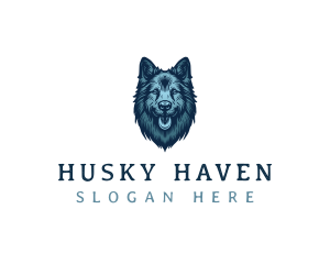 Husky - Canine Dog Puppy logo design