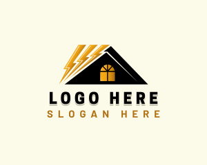 Sustainable - Home Electricity Power logo design