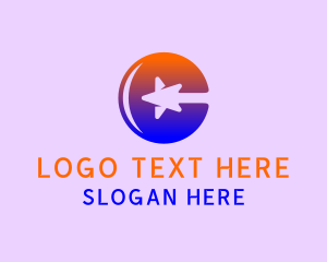 Vlogger - Star Bubble Letter C logo design