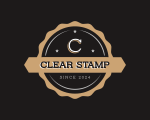 Retro Star Seal Stamp logo design