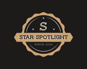 Retro Star Seal Stamp logo design