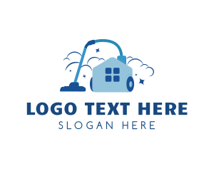 Vacuum House Cleaner logo design