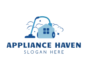 Vacuum House Cleaner logo design