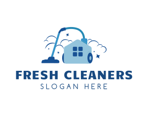 Vacuum House Cleaner logo design