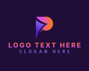 App - Creative Studio Letter P logo design
