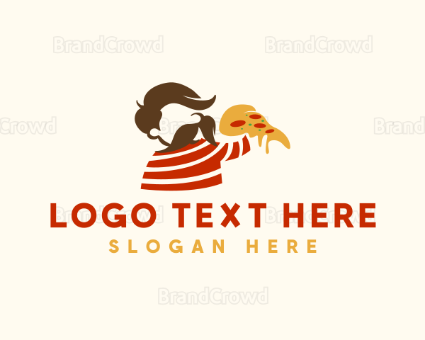 Cheesy Pizza Man Logo