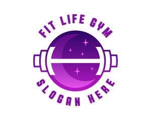 Gym - Moon Barbell Gym logo design