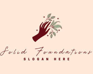 Aesthetician - Nature Leaf Hand logo design