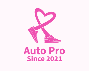 Non Profit - Pink Heart Sneaker logo design