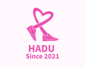 Pink Heart Sneaker  logo design