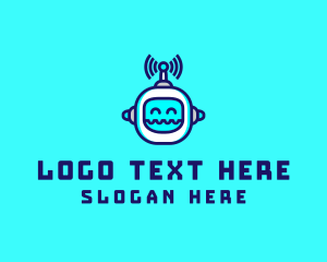 Robot - Tech Robot Streamer logo design