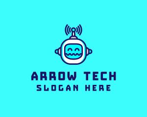 Tech Robot Streamer logo design