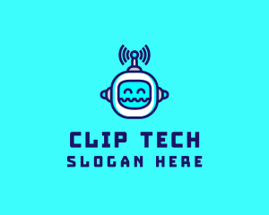 Tech Robot Streamer logo design