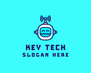 Tech Robot Streamer logo design