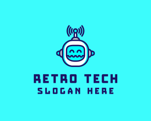 Tech Robot Streamer logo design