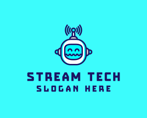 Streamer - Tech Robot Streamer logo design
