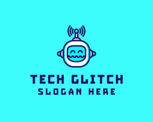 Tech Robot Streamer logo design