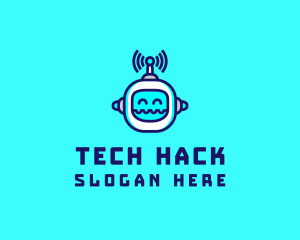 Tech Robot Streamer logo design