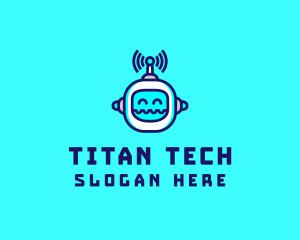 Tech Robot Streamer logo design