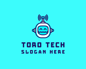 Tech Robot Streamer logo design