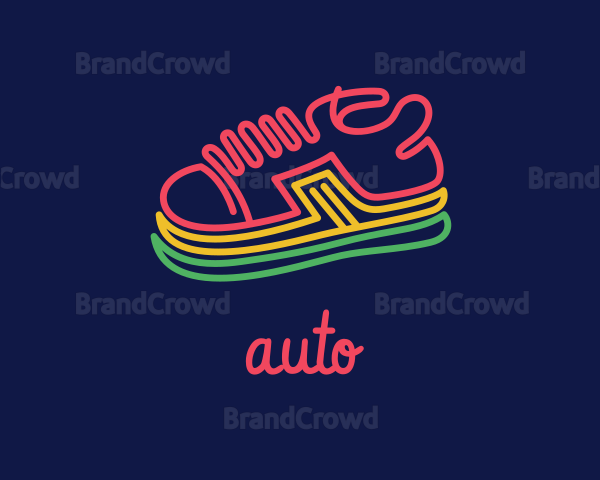 Minimalist Neon Sneakers Logo