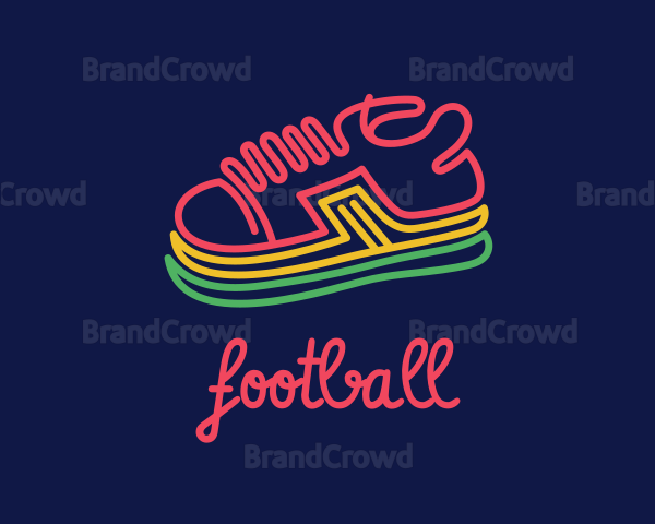 Minimalist Neon Sneakers Logo
