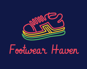 Minimalist Neon Sneakers  logo design