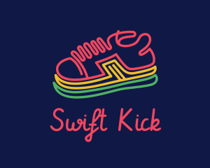 Minimalist Neon Sneakers  logo design