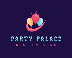 Balloon Party Celebration logo design