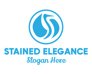 Blue Elegant Pelican logo design