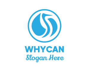 Circle - Blue Elegant Pelican logo design