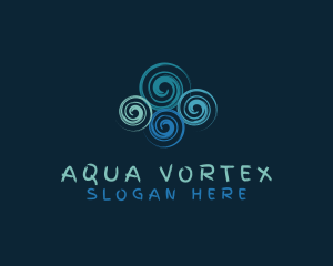 Cloud Swirl Whirlpool  logo design