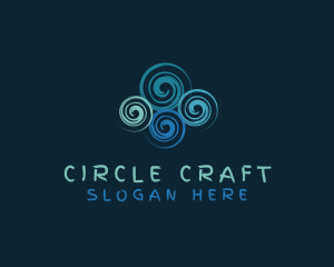 Cloud Swirl Whirlpool  logo design