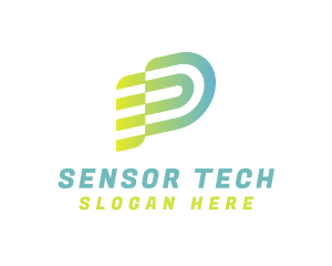 Sensor - D Stripe Flag logo design