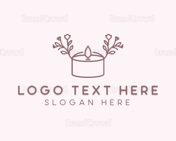 Floral Tealight Candle Logo