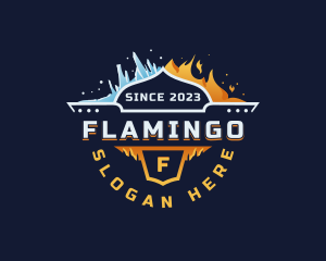 HVAC Flame Ice Logo