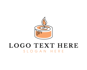 Monoline - Candle Wax Vigil logo design
