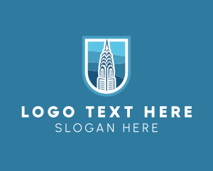 Travel Vlogger - New York Chrysler Building logo design