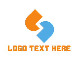 Connect - Blue & Orange Quotes logo design