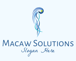 Macaw - Blue Macaw Bird logo design