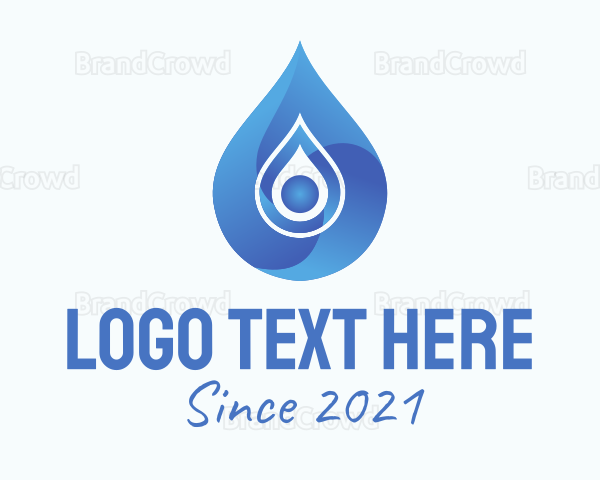 Blue Gradient Droplet Logo