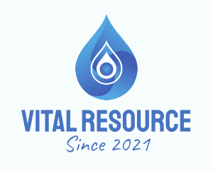 Resource - Blue Gradient Droplet logo design