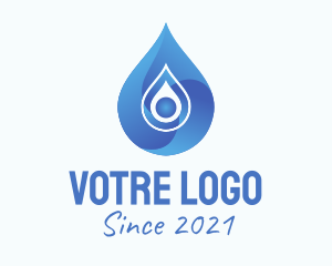 Aquarium - Blue Gradient Droplet logo design