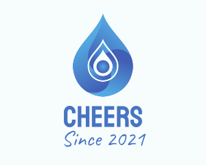 Wash - Blue Gradient Droplet logo design