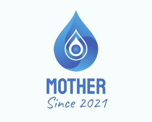 Oil - Blue Gradient Droplet logo design